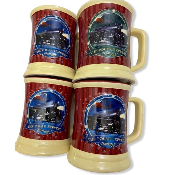 The Polar Express Train Ride Hot Chocolate 4pc. Mug Set - Picture 3 of 12